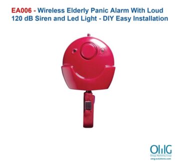 EA006 - Wireless Elderly Panic Alarm with LOUD 120 dB Siren and LED Light – Image