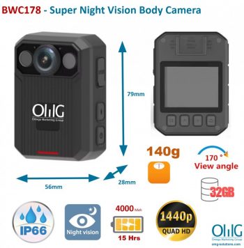 BWC178 - Super Night Vision Body Camera