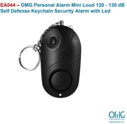 EA044 – OMG Personal Alarm Mini Loud 120-130dB Self Defense Keychain Security Alarm with LED
