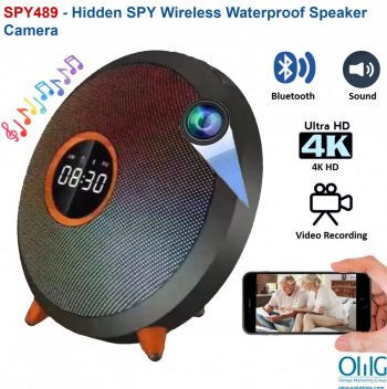SPY489 - Hidden SPY Wireless Waterproof Speaker Camera