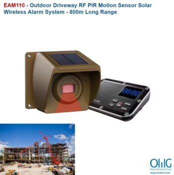 EA110 - Outdoor Driveway RF PIR Motion Sensor Solar Wireless Alarm System - 800m Long Range Cover Page