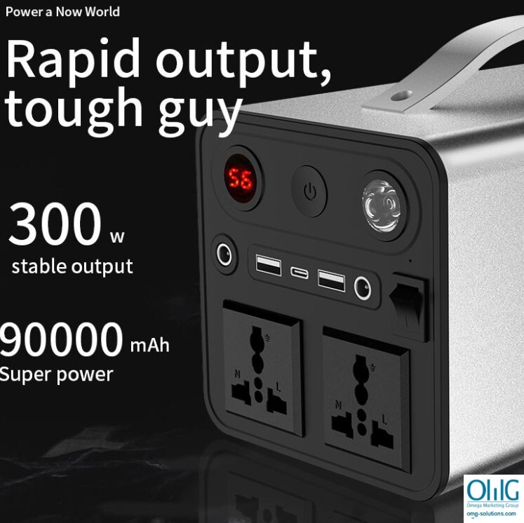 VSA002 - Portable Outdoor - 300W Power Station 90000mAh Battery Power Generator Rapid Output
