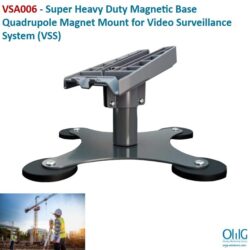 VSA006 - Super Heavy Duty Magnetic Base Quadruple Magnet Mount for Video Surveillance System (VSS)