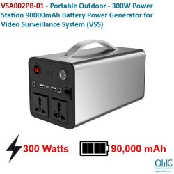 VSA002PB-01 - Portable Outdoor - 300W Power Station 90000mAh Battery Power Generator for Video Surveillance System (VSS)