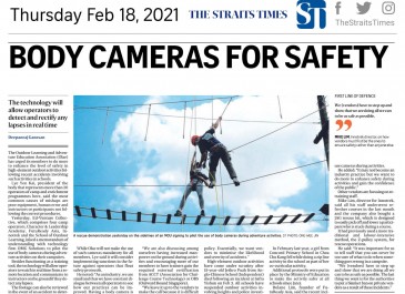 The Straits Times - Live Streaming Body Camera for Safety (Feb 8 2021) - Large